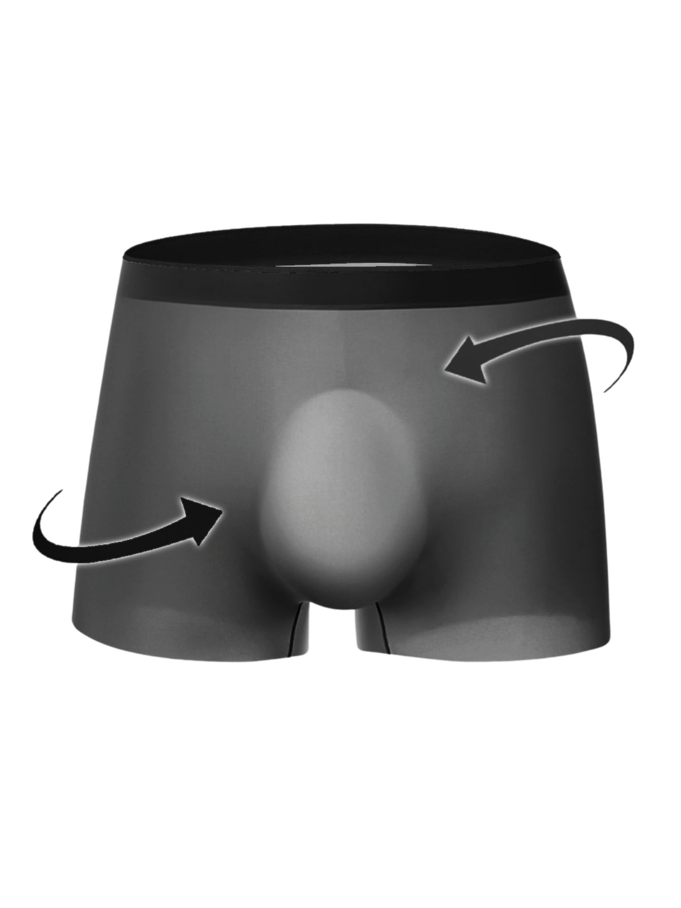 Men's Semi-Sheer Breathable Boxers Set of 2 with Icy Charm and Medium Stretch