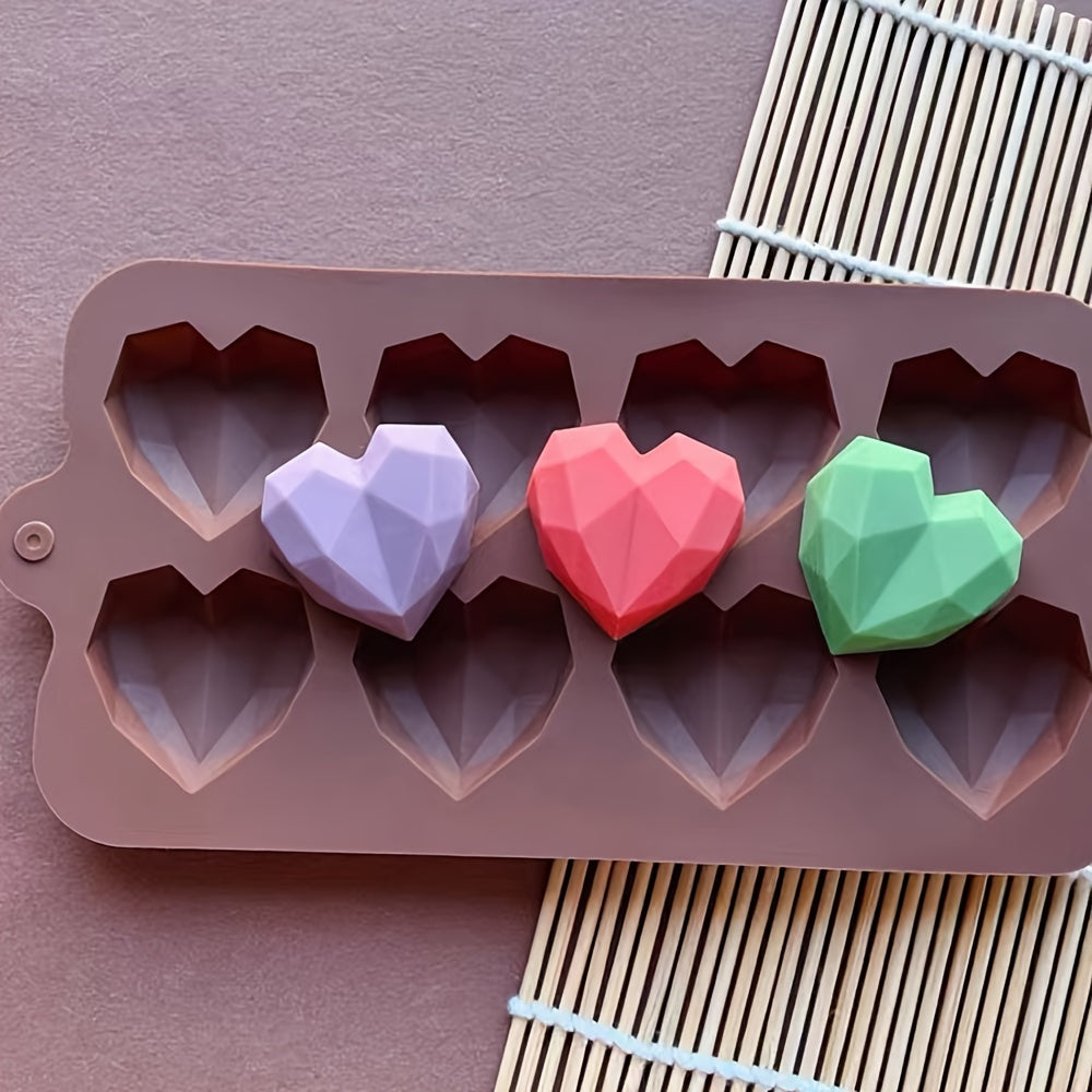 Love Heart Shaped 3D Silicone Mold for Resin Casting