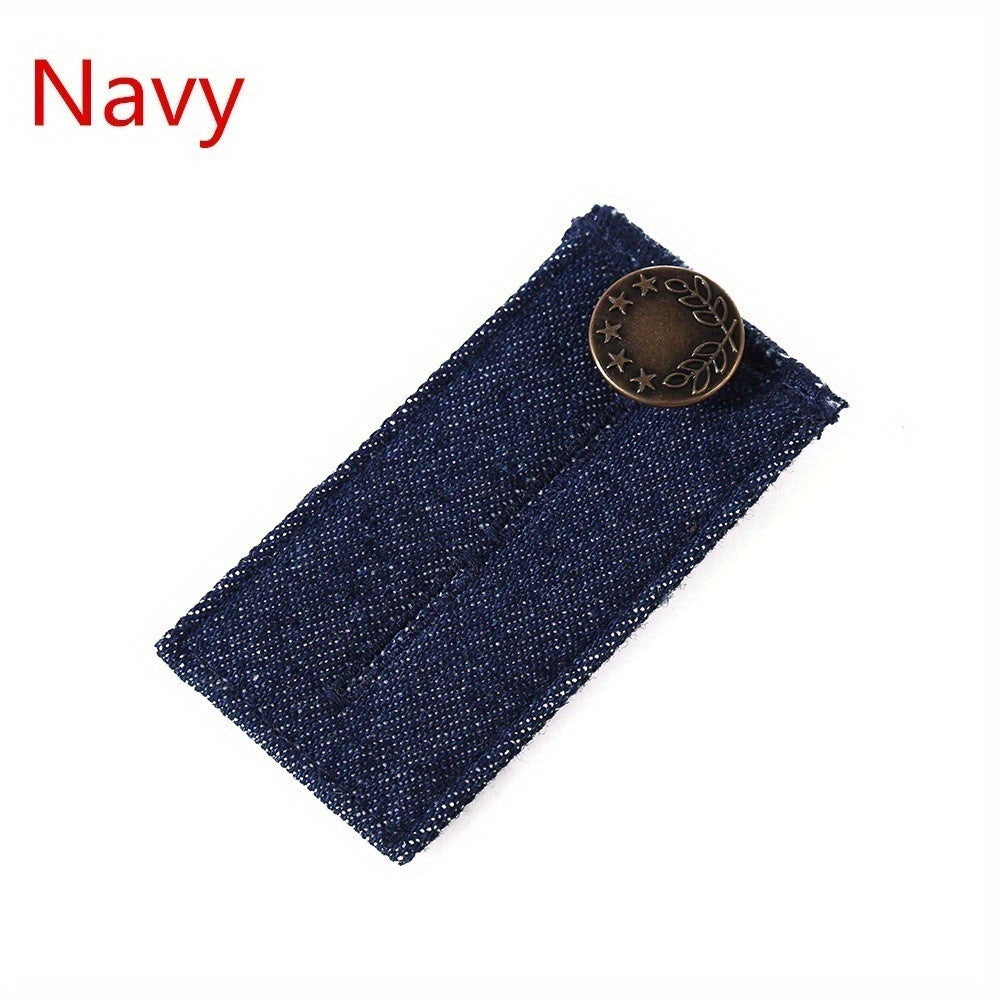 Set of 4 Men's Elastic Waist Extenders Black Adjustable Belt Extensions for Pants and Jeans