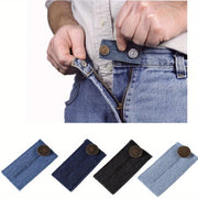 Set of 4 Men's Elastic Waist Extenders Black Adjustable Belt Extensions for Pants and Jeans