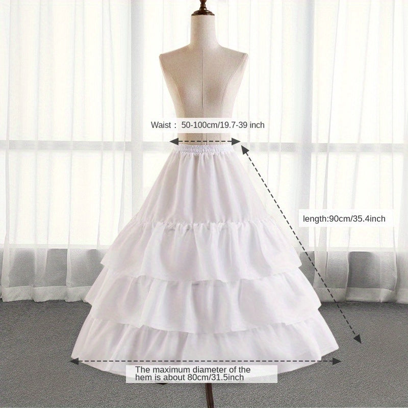 Wedding Dress with Multiple Hoops and Fluffy Underskirt for Bridal Gown