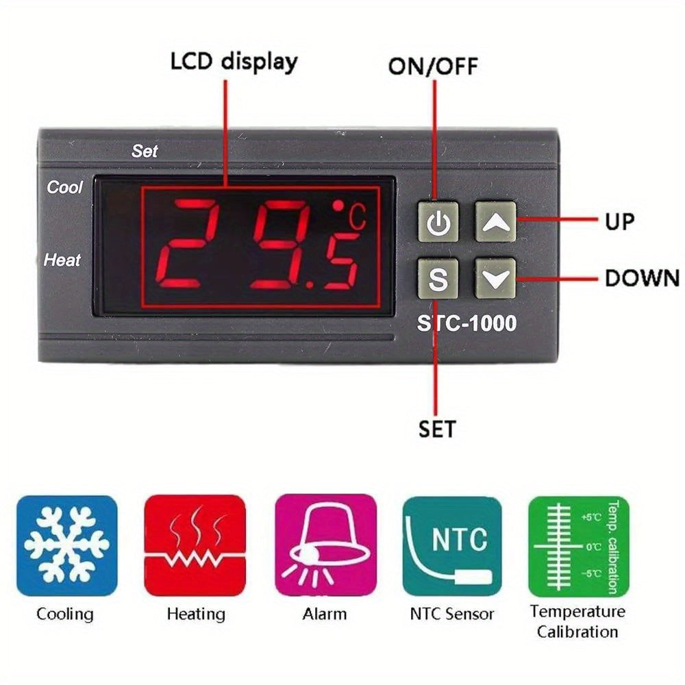 Digital Temperature Controller for Incubators and Refrigeration 110V 220V