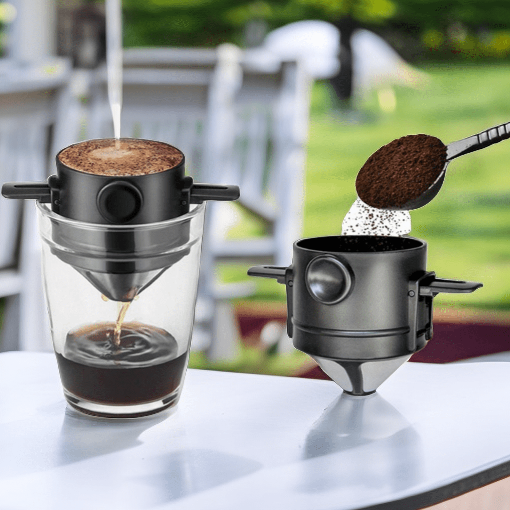 Stainless Steel Coffee Filter Foldable Portable Reusable Drip Funnel