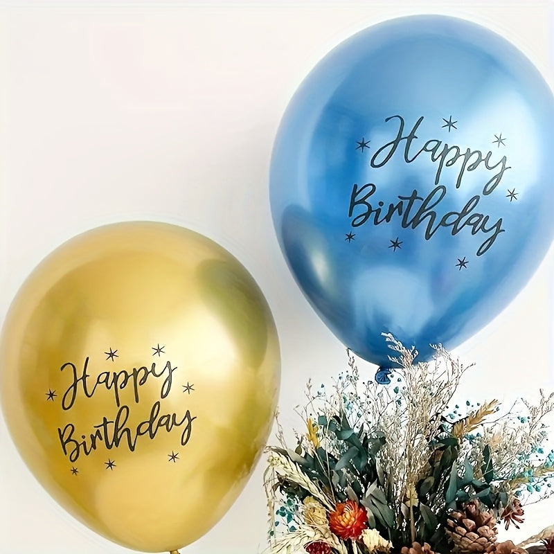 Globos de látex metálicos para cumpleaños, bodas, graduaciones, colores mezclados, paquete de 20
