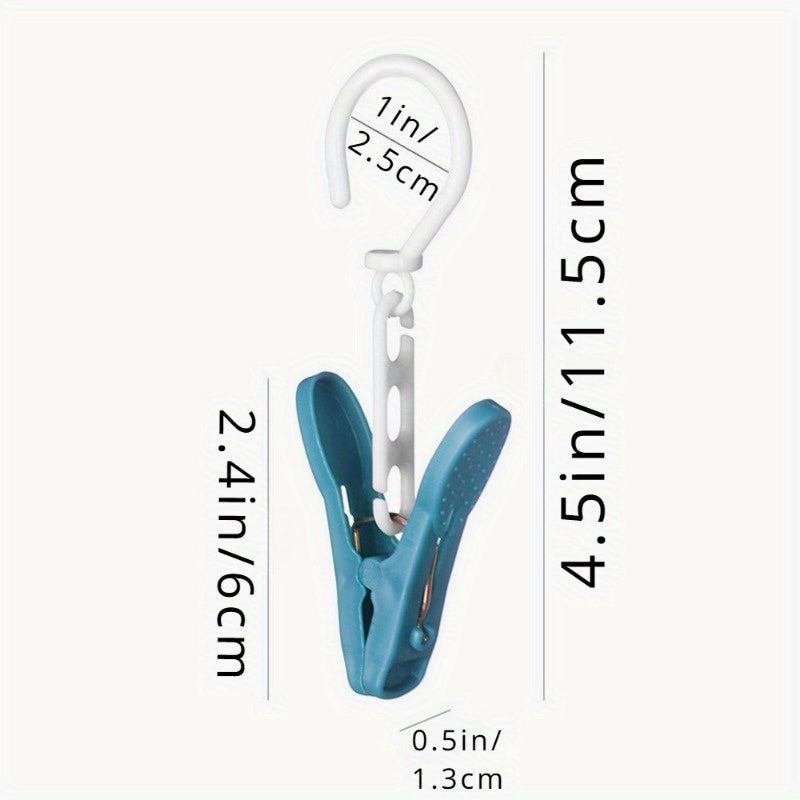 Shimgichlar uchun shamolga qarshi va sirpanishga qarshi xususiyatlarga ega kiyimlar uchun kliplar, sochiq va paypoqni osish uchun