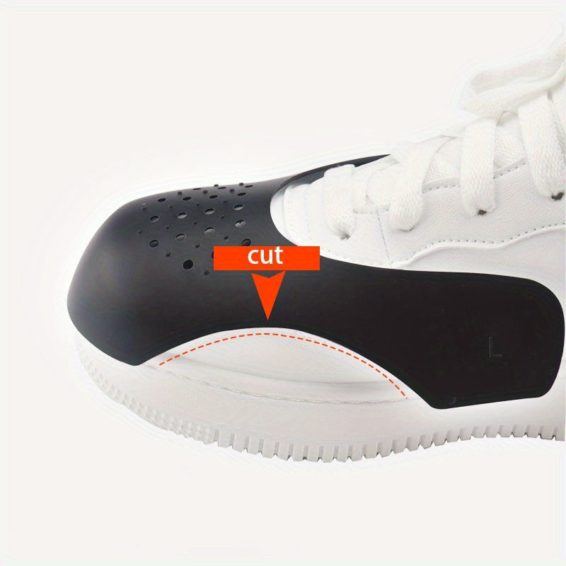 2 Pairs Anti-Wrinkle Shoe Stretchers for Sneakers Black White