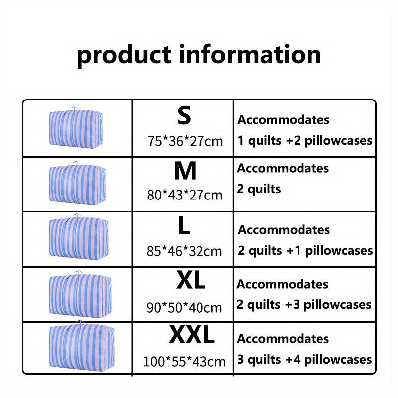 Large Capacity Moving Storage Bags Reinforced Handles Heavy Duty Clothes Quilt Organizer