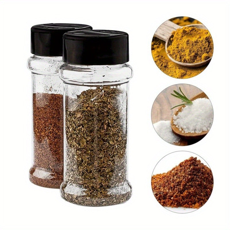Set of 3 Spice Jars with Shaker Lids, MSG Bottle, Outdoor Pepper Shakers for Kitchen, Camping, BBQ
