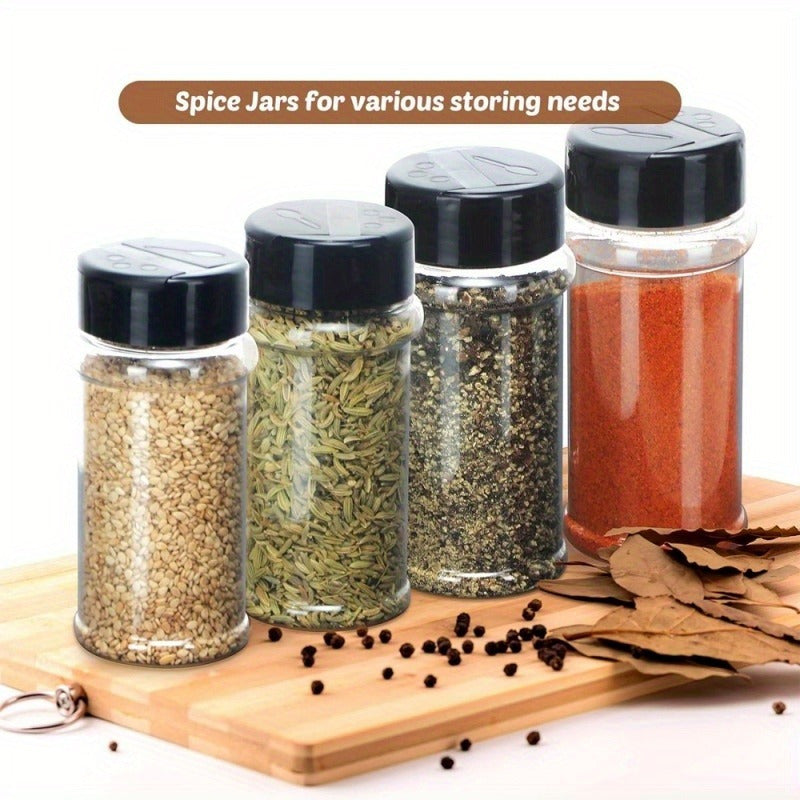 Set of 3 Spice Jars with Shaker Lids, MSG Bottle, Outdoor Pepper Shakers for Kitchen, Camping, BBQ