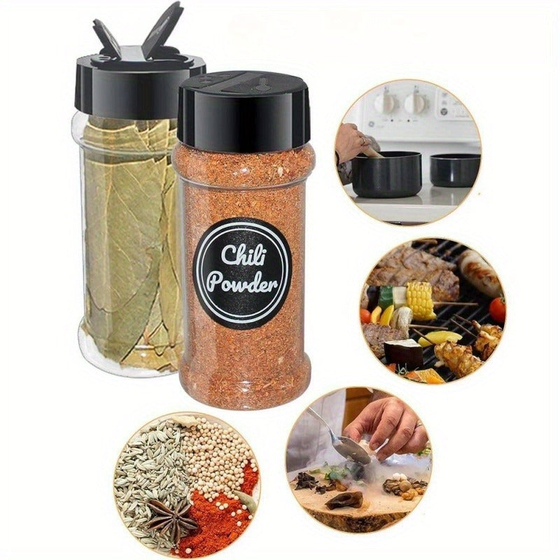 Set of 3 Spice Jars with Shaker Lids, MSG Bottle, Outdoor Pepper Shakers for Kitchen, Camping, BBQ