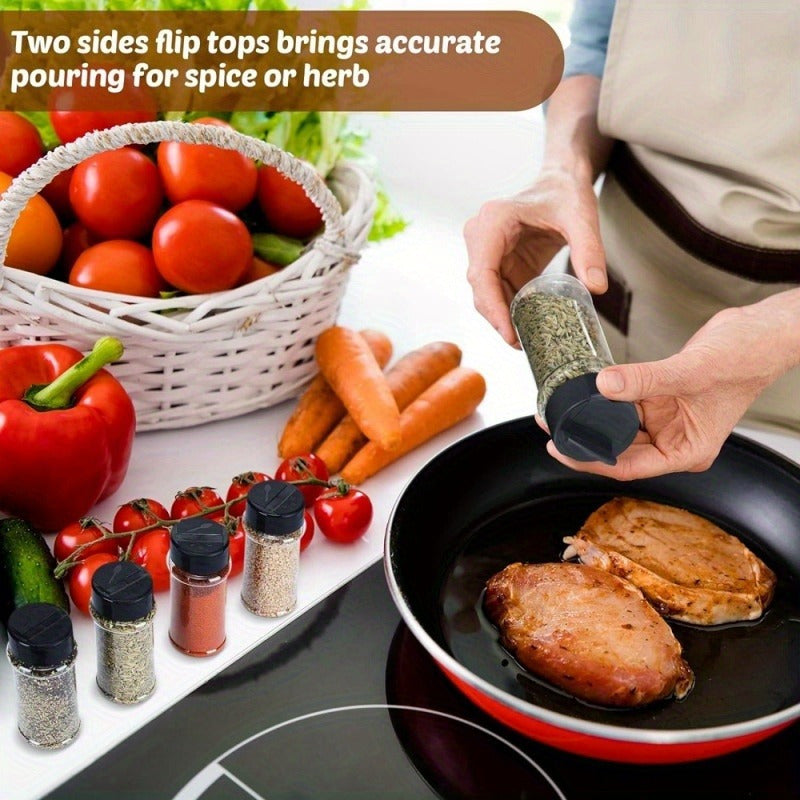 Set of 3 Spice Jars with Shaker Lids, MSG Bottle, Outdoor Pepper Shakers for Kitchen, Camping, BBQ