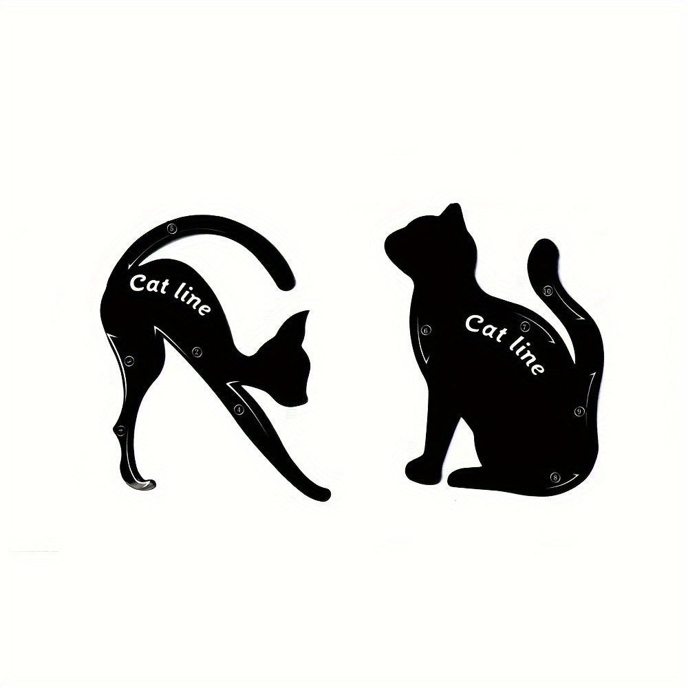 Plantillas de delineador de ojos mate de PVC para mujer, kit de aplicador de sombra ahumada