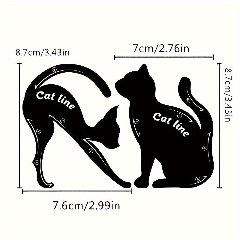 Plantillas de delineador de ojos mate de PVC para mujer, kit de aplicador de sombra ahumada