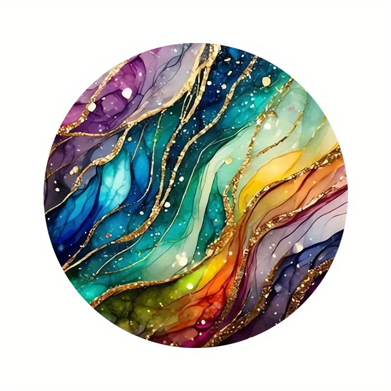 2pcs Car Coasters Faux Leather Shimmer Ripple Pattern Waterproof Non Slip