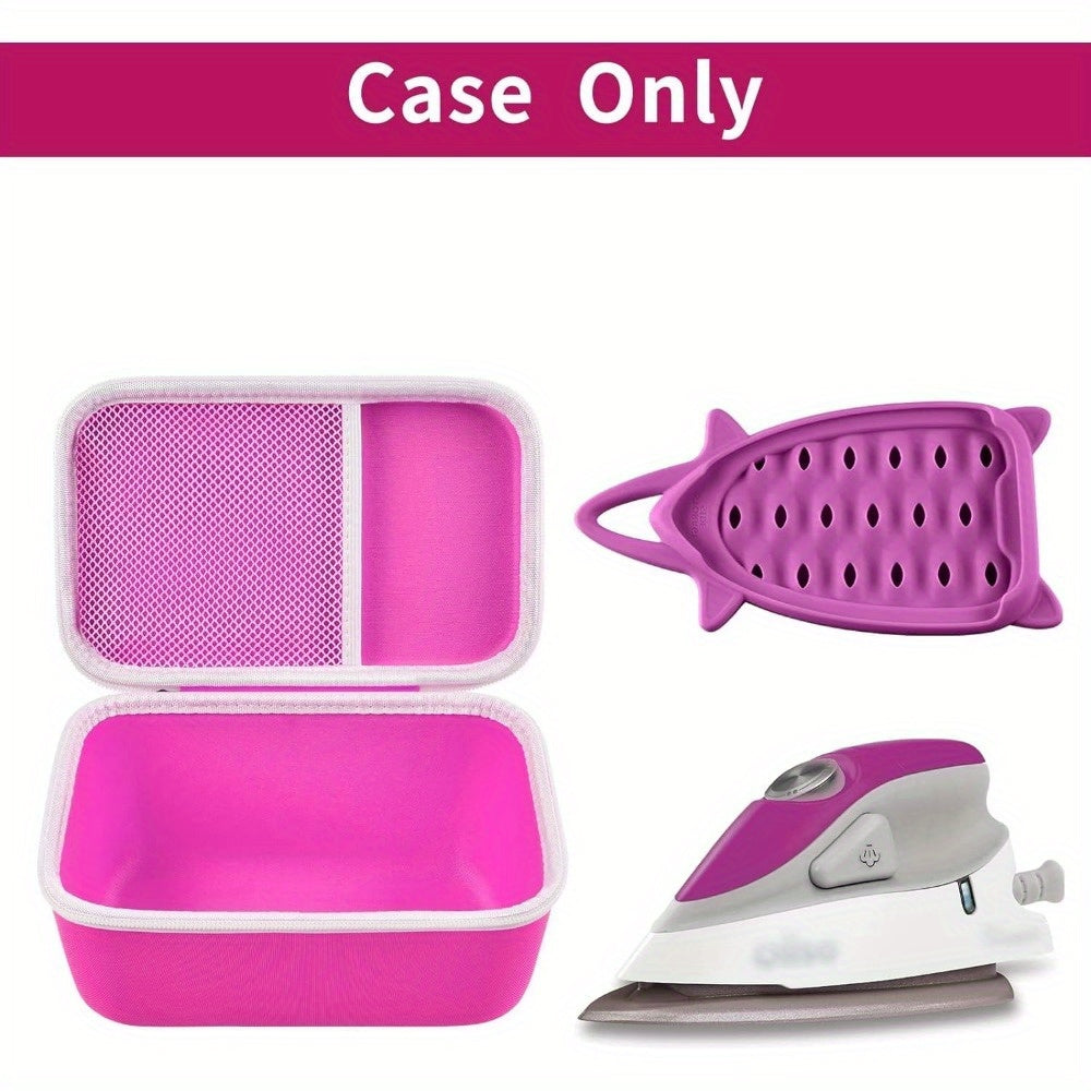 Travel Iron Organizer Case Durable EVA Gray Portable Storage with Mesh Pocket