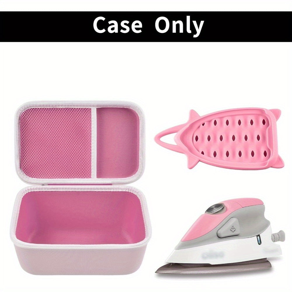 Travel Iron Organizer Case Durable EVA Gray Portable Storage with Mesh Pocket