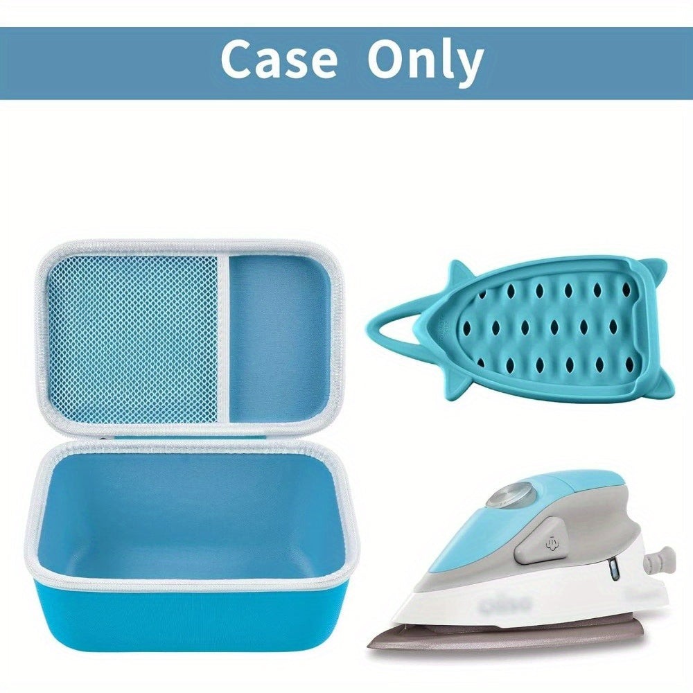 Travel Iron Organizer Case Durable EVA Gray Portable Storage with Mesh Pocket