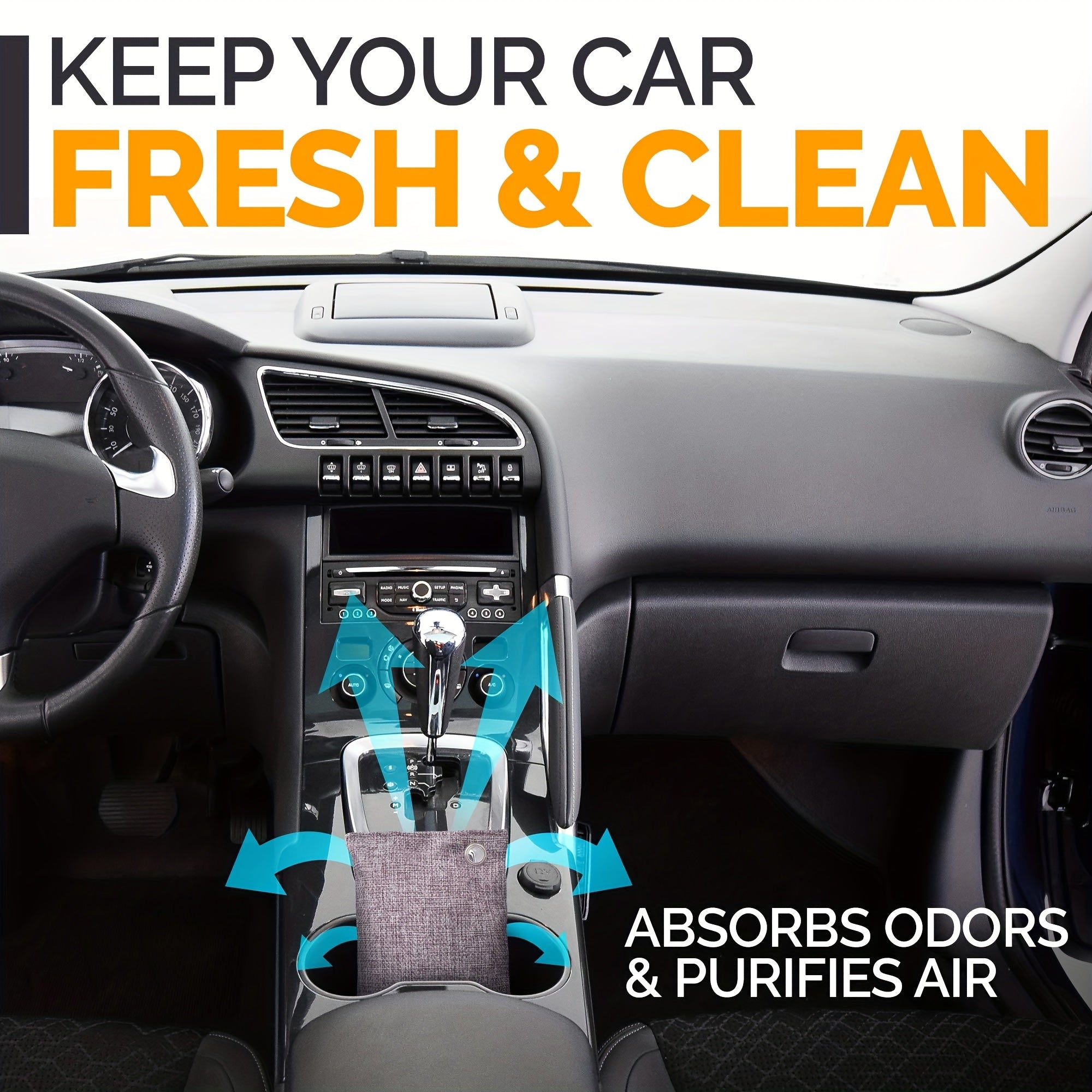 Large Activated Charcoal Odor Absorber 200g Bamboo Air Bags for Home Car Closet