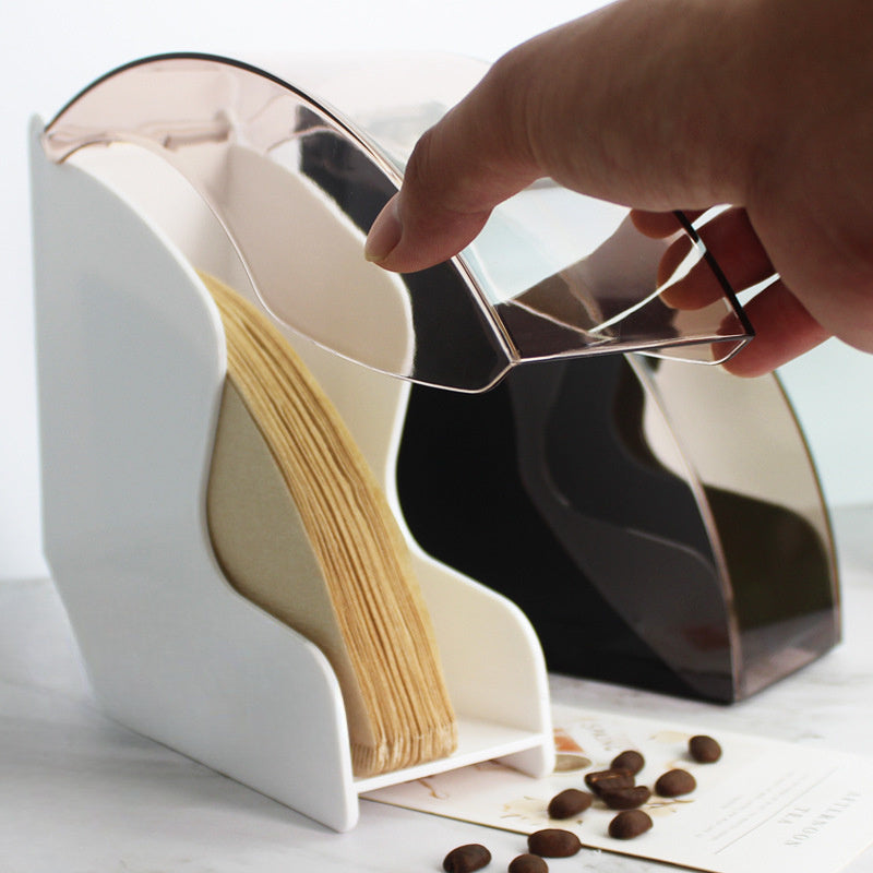 Akrilika Qahva Filtri Saqlash Qutisi Tozalashdan Himoyalangan Qahva Aksessuari