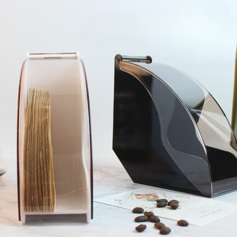 Akrilika Qahva Filtri Saqlash Qutisi Tozalashdan Himoyalangan Qahva Aksessuari