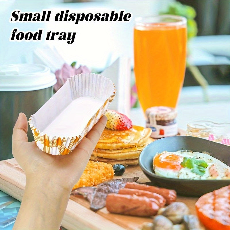 100 ta qog'ozli hot-dog traylari 15.24 sm - Konseysion stendlar uchun mukammal, bir martalik hot-dog ushlagichlar, to'g'ri to'rtburchakli qog'oz hot-dog qoplamalari, plaid uslubida - Restoranlar va olib ketish ovqatlari uchun ideal