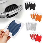 Car Door Handle Protector Set 4 Pieces Carbon Fiber Scratch-Resistant Exterior Accessories