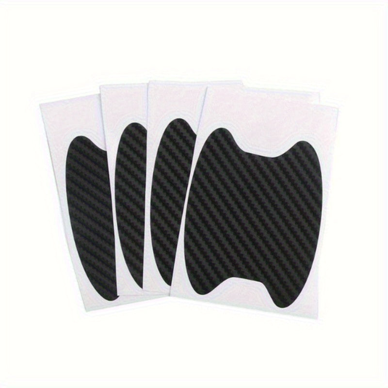 Car Door Handle Protector Set 4 Pieces Carbon Fiber Scratch-Resistant Exterior Accessories