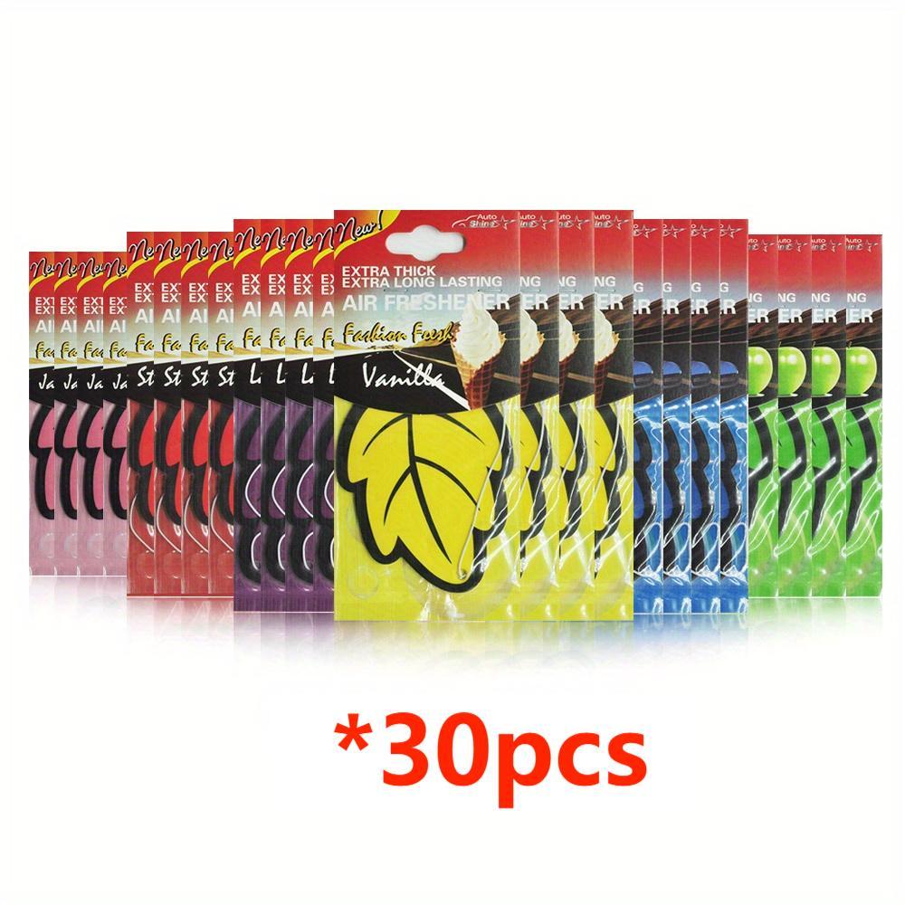 Avtomobil ichki qismi barg shaklidagi hidi beruvchi choy qog'ozi vanil aromali avtomobil uchun osib qo'yiladigan aksessuarlar to'plamlari