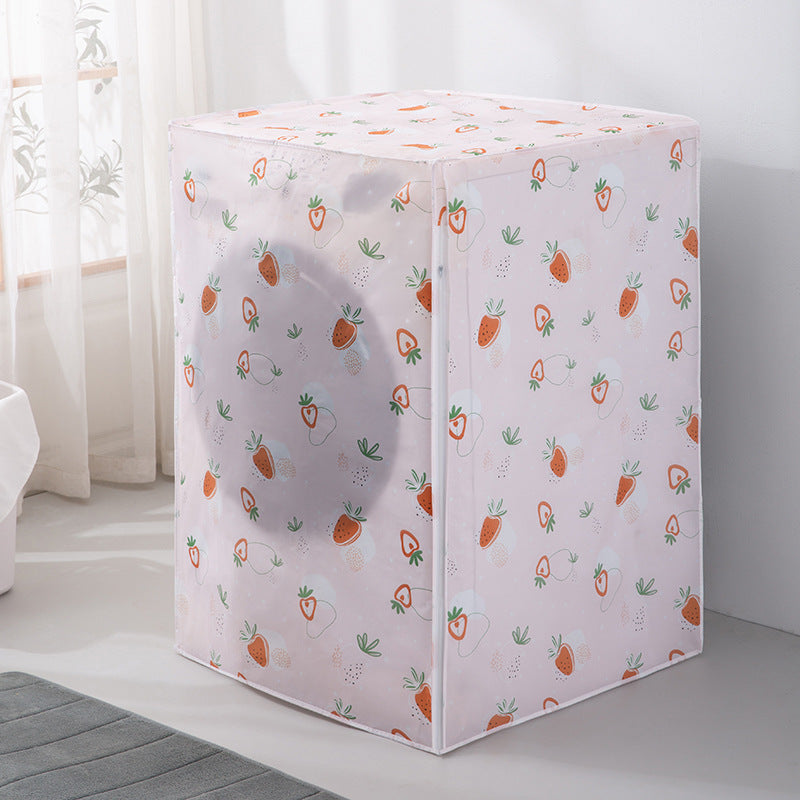 Waterproof PEVA Washing Machine Cover with Floral Design for Front Load Dust Protection
