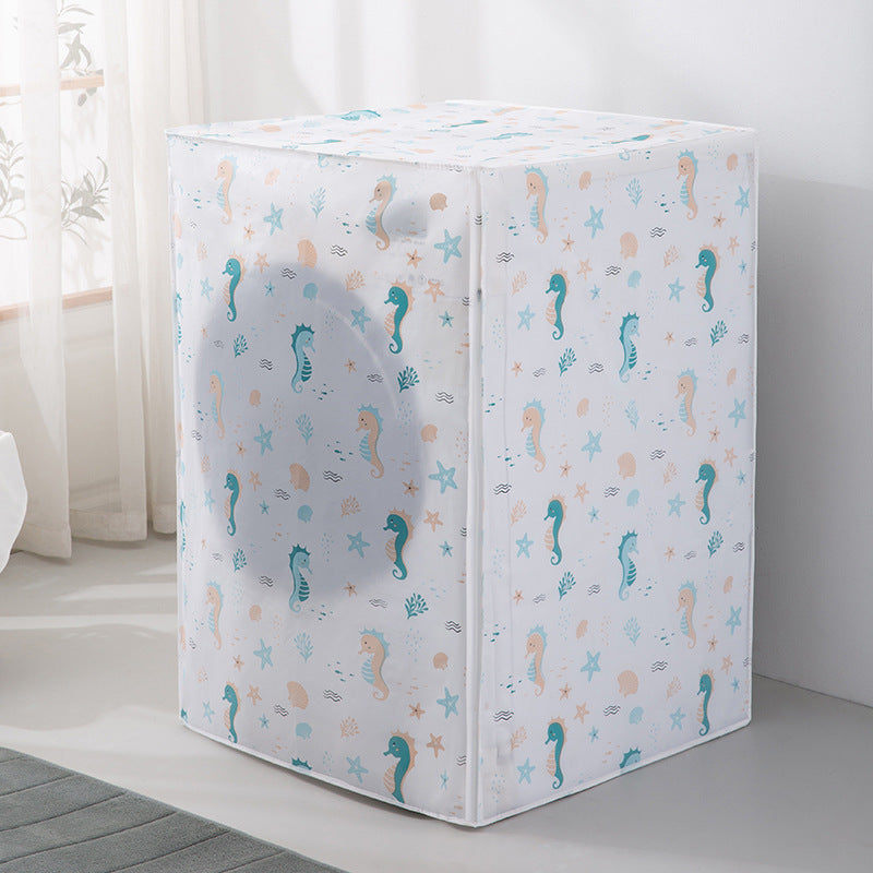 Waterproof PEVA Washing Machine Cover with Floral Design for Front Load Dust Protection