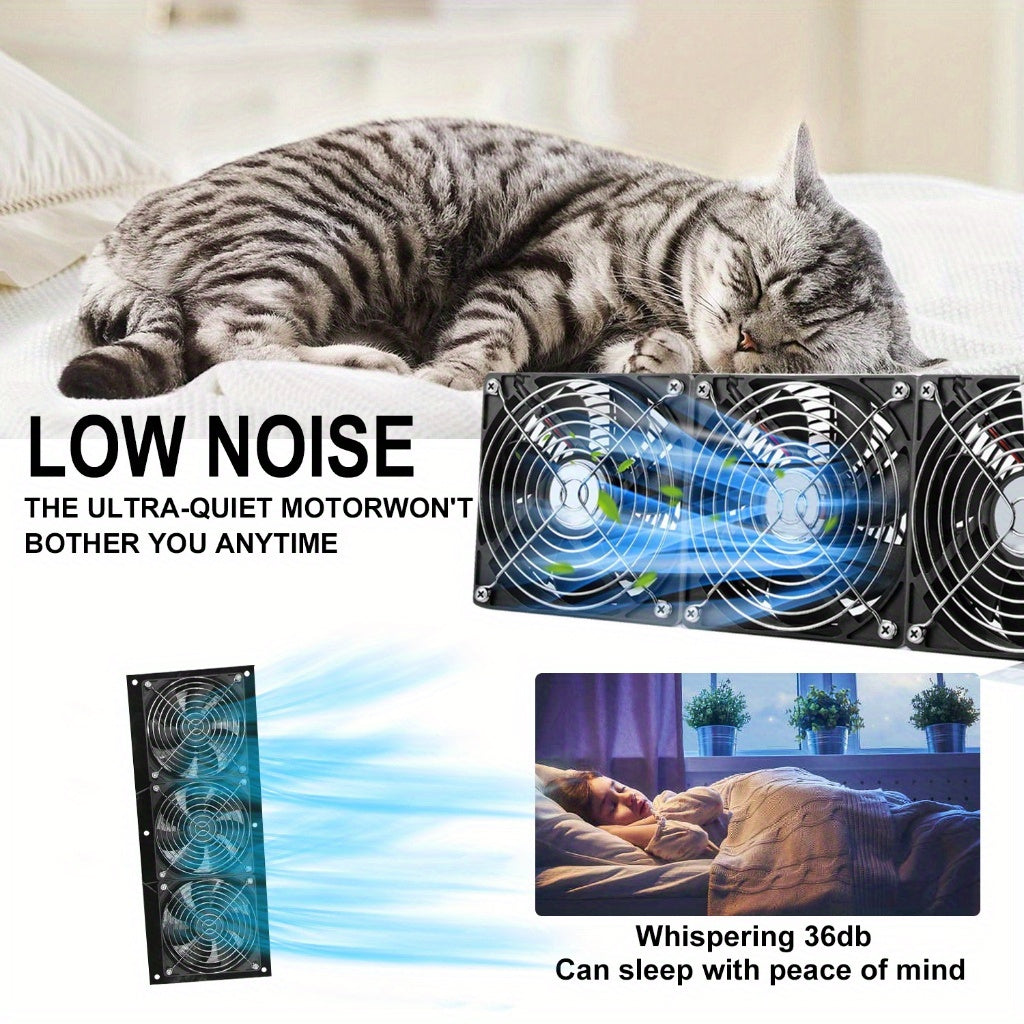 12V Малый DC-вентилятор для комнат питомцев, курятников, вентиляции и охлаждения