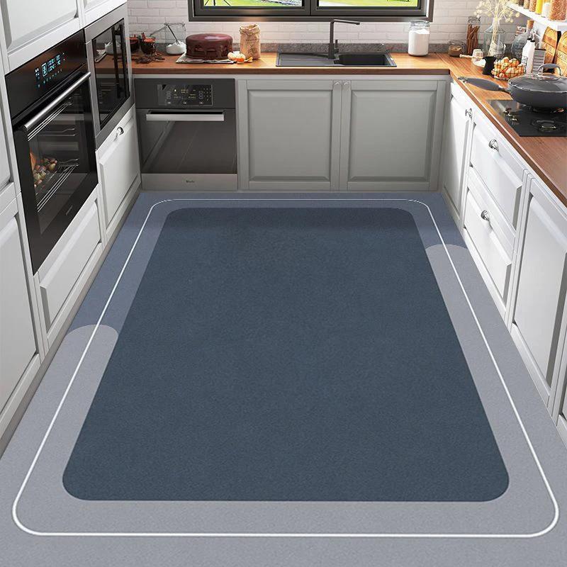 Large Quick-Dry Kitchen Mat Non-Slip Absorbent Diatom Mud Rug for Home and Dining