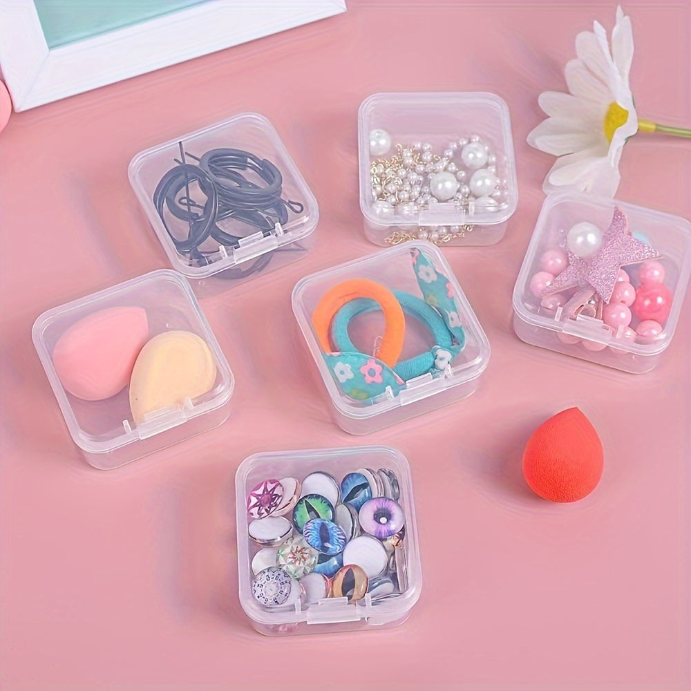 Mini caja de plástico para almacenamiento de objetos pequeños, cuentas, joyería y piezas de juego