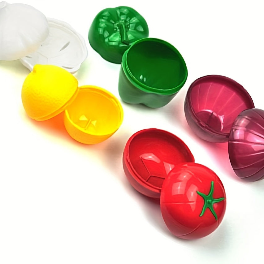 5 ta shaffof meva va sabzavot saqlash konteynerlari to'plami, muzlatgich va sovutgich uchun