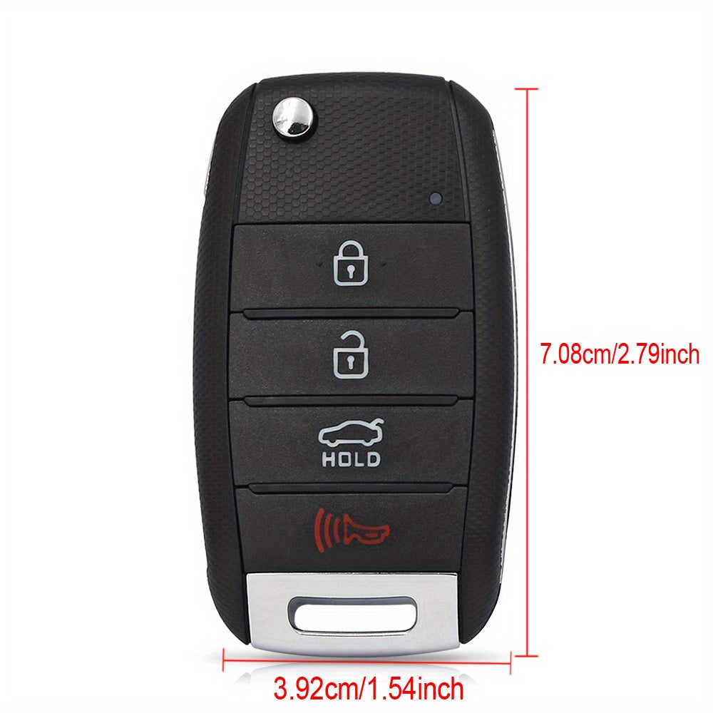 Car Key Remote Cover ABS Shell Key Fob Case with 4 Buttons for K3 Sorento