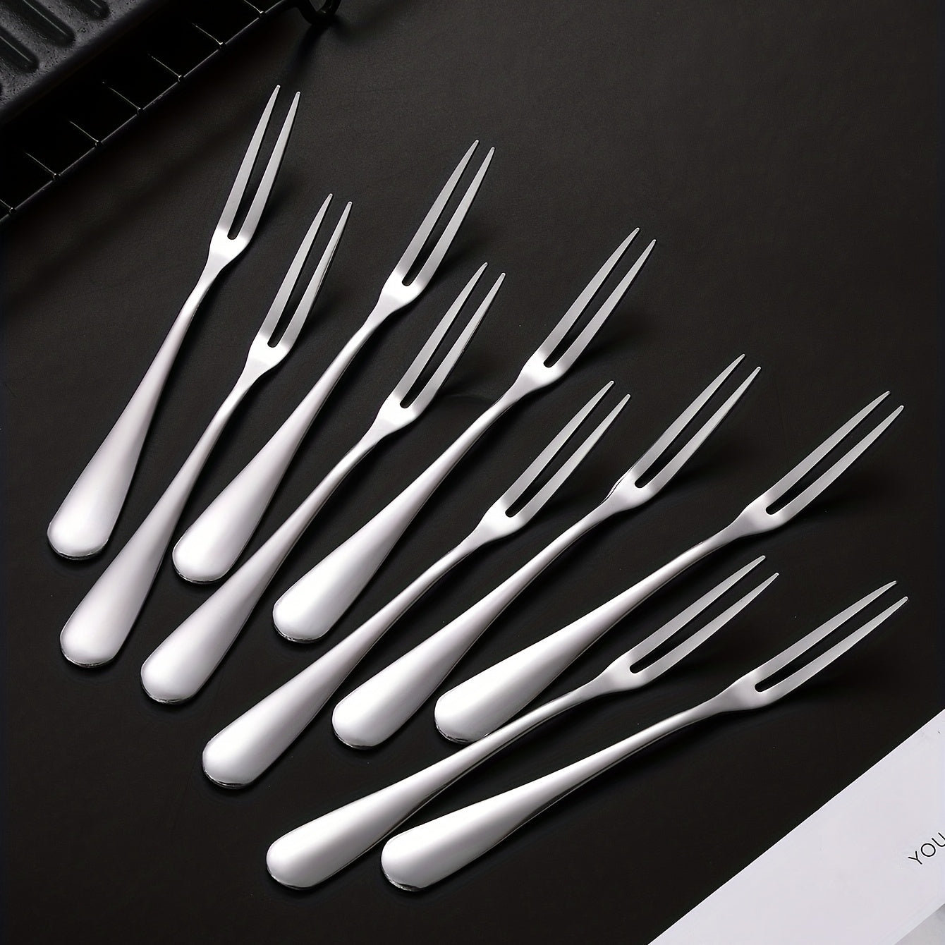 Stainless Steel Fruit Forks for Desserts and Salads Reusable Modern Kitchen Utensils