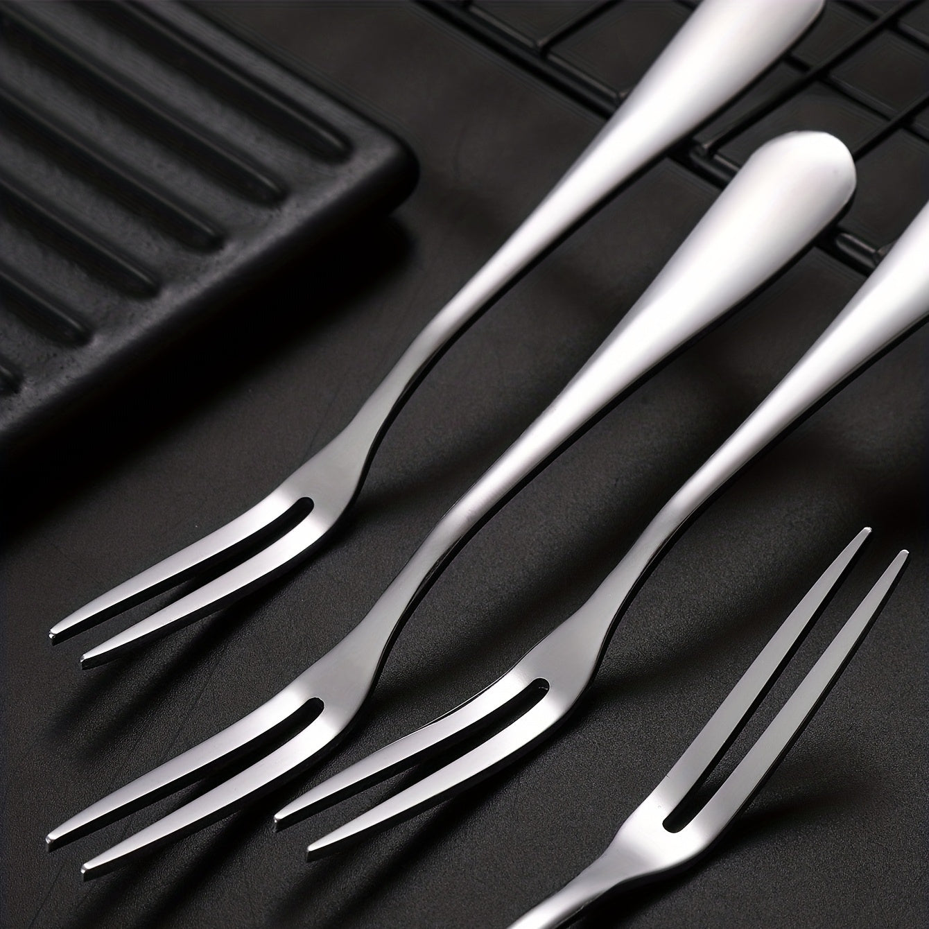 Stainless Steel Fruit Forks for Desserts and Salads Reusable Modern Kitchen Utensils