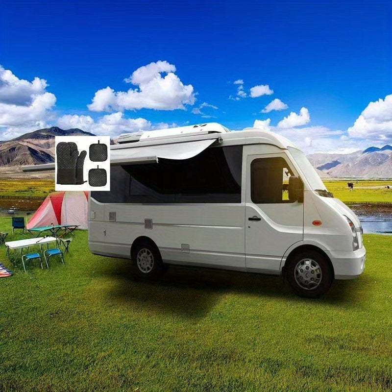 Set of 2 Silicone Oven Mitts and Pot Holders Heat Resistant Non-Slip Kitchen Baking Cooking