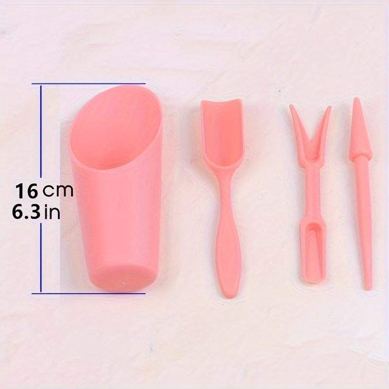 Juego de 4 piezas de herramientas de plástico para plantar y trasplantar suculentas y plantas en maceta