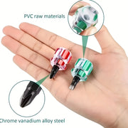 2PCS Precision Screwdriver Set Transparent Handle Portable Repair Tool