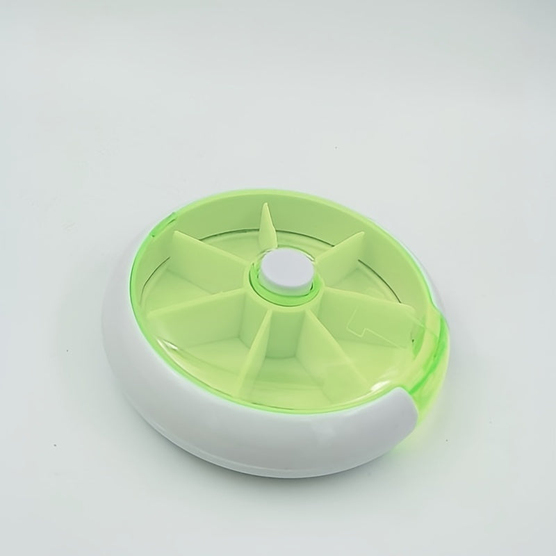Portable Lightweight 7-Day Rotating Pill Organizer for Travel and Vitamins
