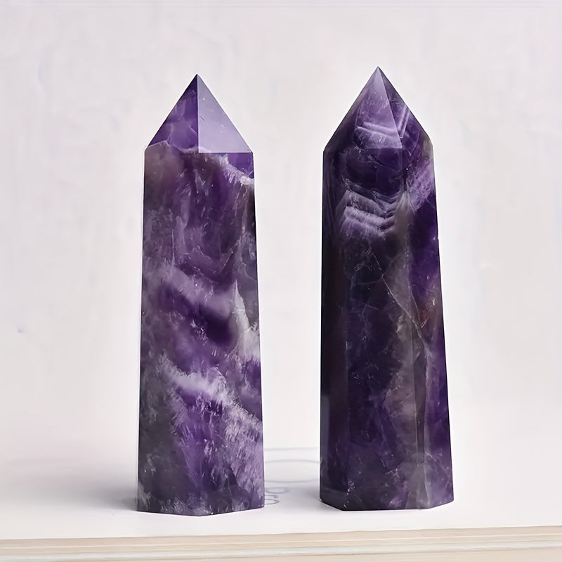 Amethyst Kristalli Obelisk Qalam Uchi Minerali Namuna Sogʻishtirish va Dekor uchun