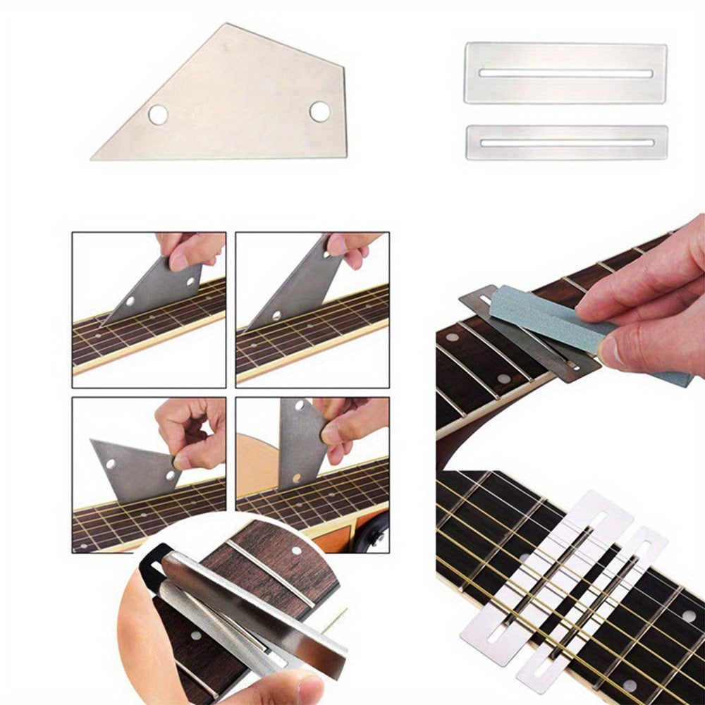 Guitar Maintenance Kit with Essential Tools for Repairs and Cleaning Black Metal Plastic