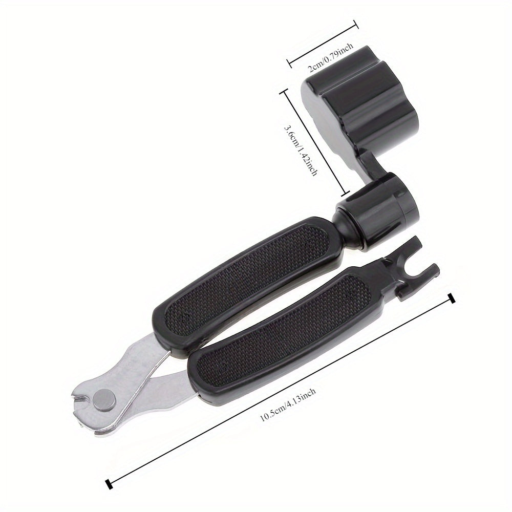 Guitar Maintenance Kit with Essential Tools for Repairs and Cleaning Black Metal Plastic