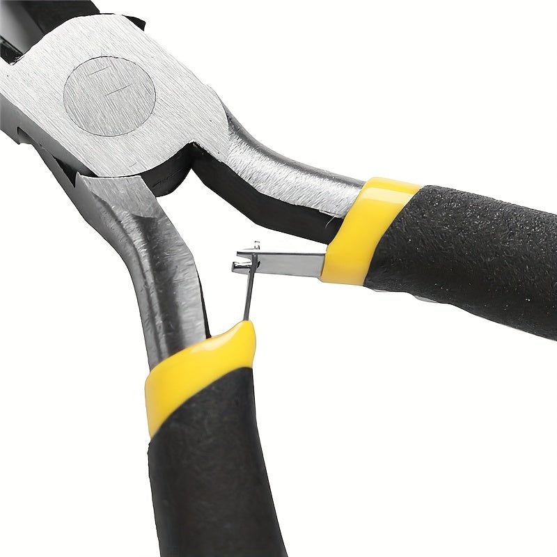 Juego de 8 pinzas mini para joyería para ensartar cuentas y reparación, acero al carbono, duradero