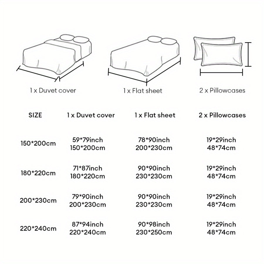 Lavender Floral Princess Style Duvet Cover Set with Flat Sheet and Pillowcases