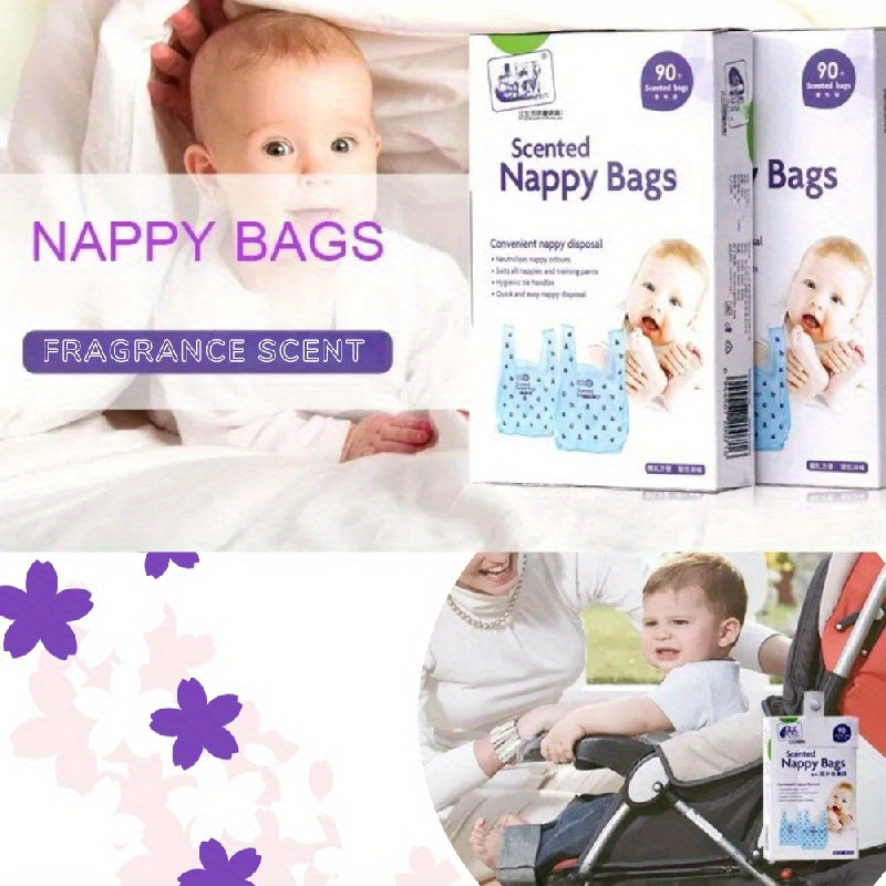 Scented Diaper Disposal Bags Thickened Portable Nappy Collection Bags