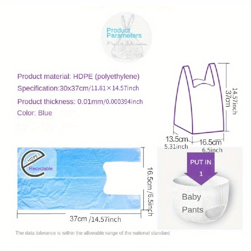 Scented Diaper Disposal Bags Thickened Portable Nappy Collection Bags