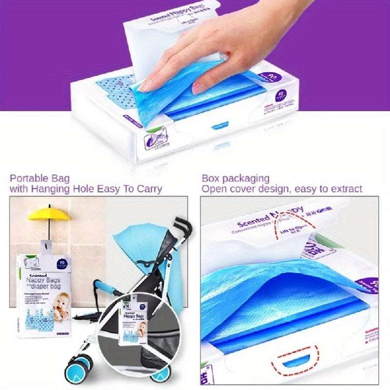 Scented Diaper Disposal Bags Thickened Portable Nappy Collection Bags