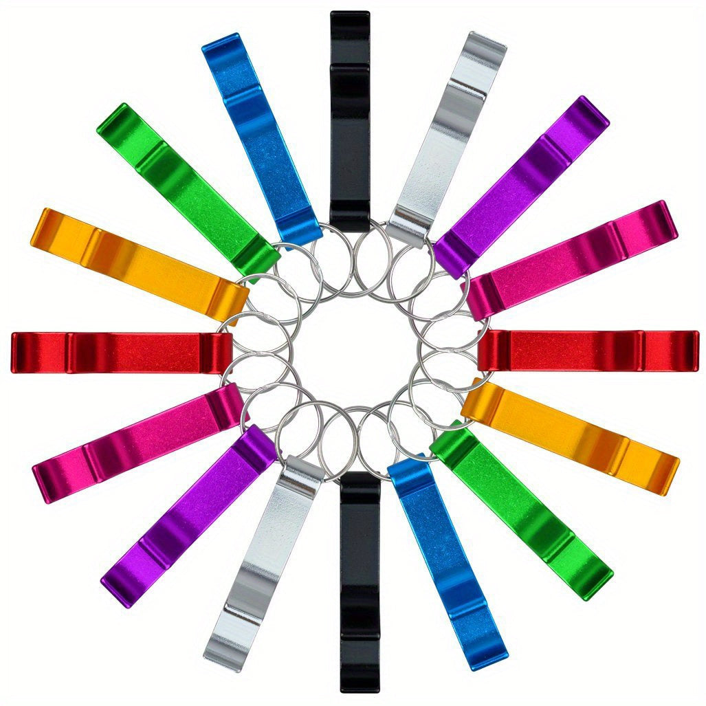 16 Metal Keychain Bottle Openers in 8 Colors Portable Beer Bottle Openers